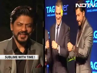 #tagheuer @iamsrk to NDTV: Time starts when I reach a place
