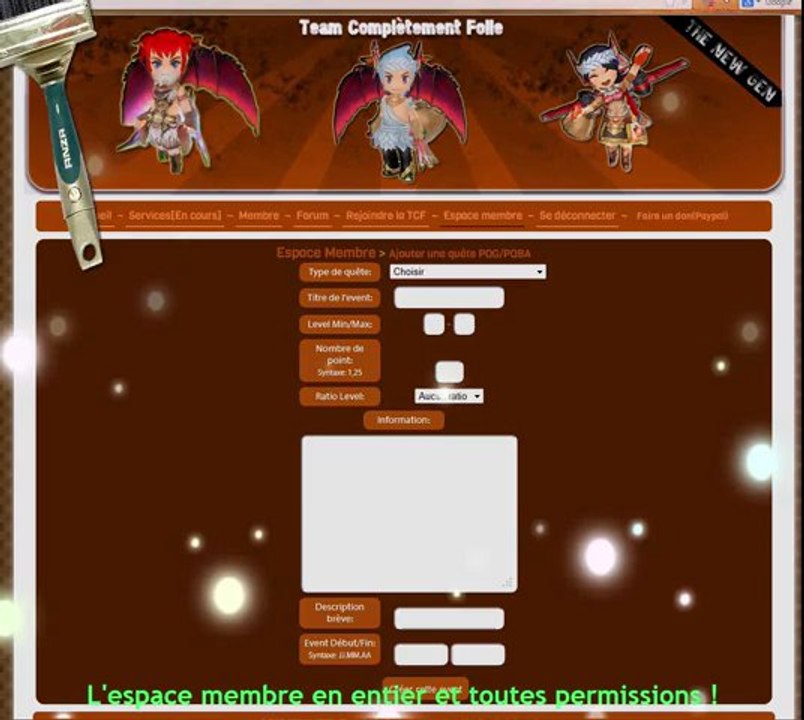Introduction du site TCF pour Dragonica.