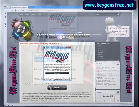 Need For Speed Rivals License Keys Codes + Crack
