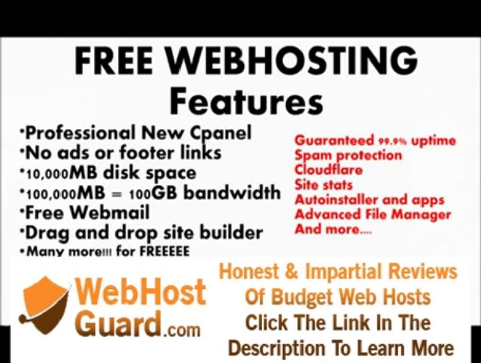 Free Reliable Web Hosting 2013 - No Ads And 100% uptime