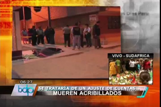 Sicarios a bordo de una moto acribillaron a dos jóvenes en Ventanilla
