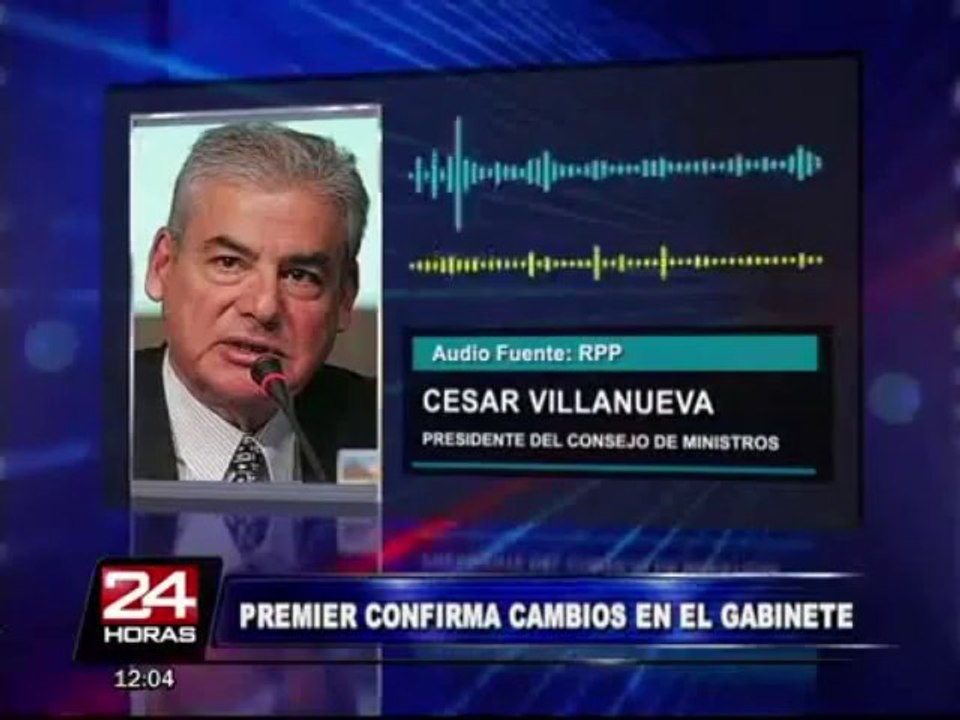 Premier Villanueva confirma que habrá cambios en el Gabinete Ministerial