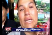 Hermanitos sufren serias quemaduras tras jugar con pirotécnicos en Huánuco