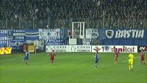 But Florian RASPENTINO (34ème) - SC Bastia - Olympique Lyonnais - (1-3) - 08/12/13 (SCB - OL)