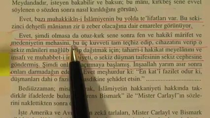 BEDİÜZZAMAN MEHDİ İÇİN 30-40 SENE SONRA GELECEK DEMİŞTİR