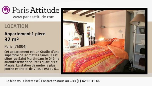 Appartement Studio à louer - Centre George Pompidou, Paris - Ref. 4328