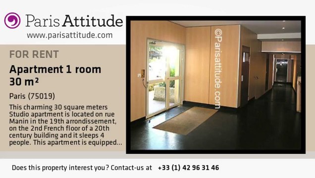 Studio Apartment for rent - Buttes Chaumont, Paris - Ref. 4730