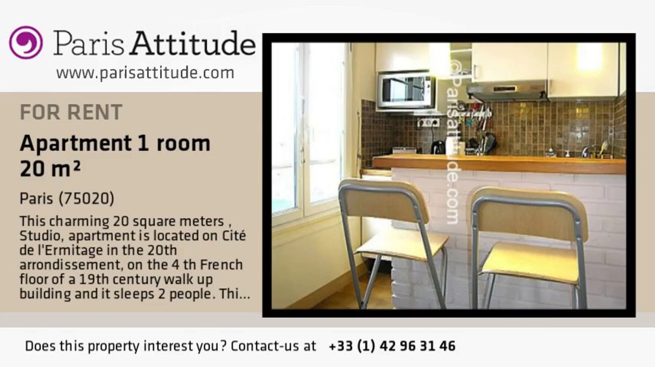Studio Apartment for rent - Gambetta, Paris - Ref. 6760