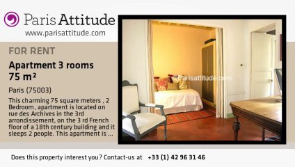 2 Bedroom Apartment for rent - Temple, Paris - Ref. 6136