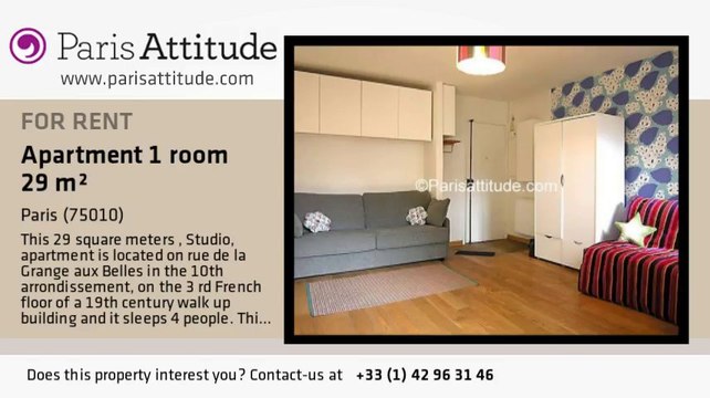 Studio Apartment for rent - Canal St Martin, Paris - Ref. 3324