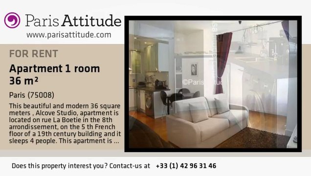 Alcove Studio Apartment for rent - Miromesnil, Paris - Ref. 5696