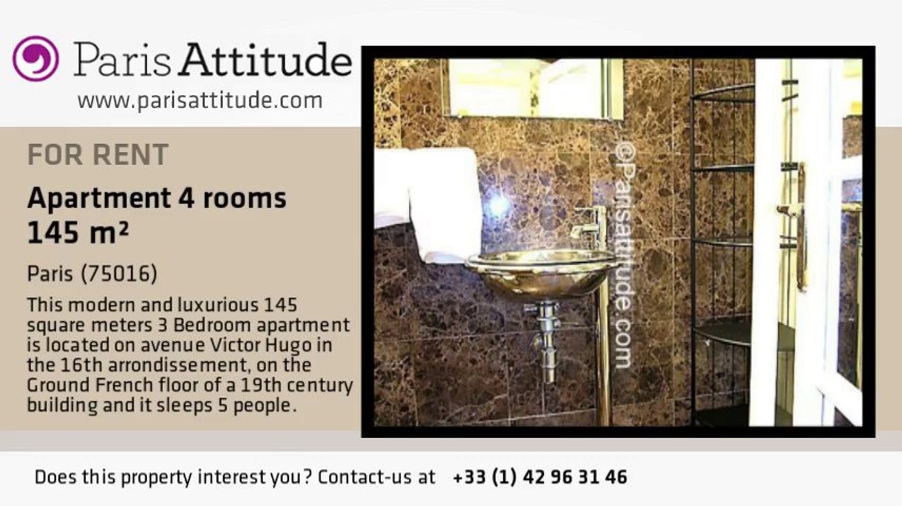 3 Bedroom Apartment for rent - Victor Hugo, Paris - Ref. 3783