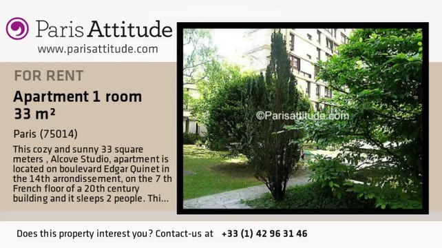Alcove Studio Apartment for rent - Montparnasse, Paris - Ref. 7300