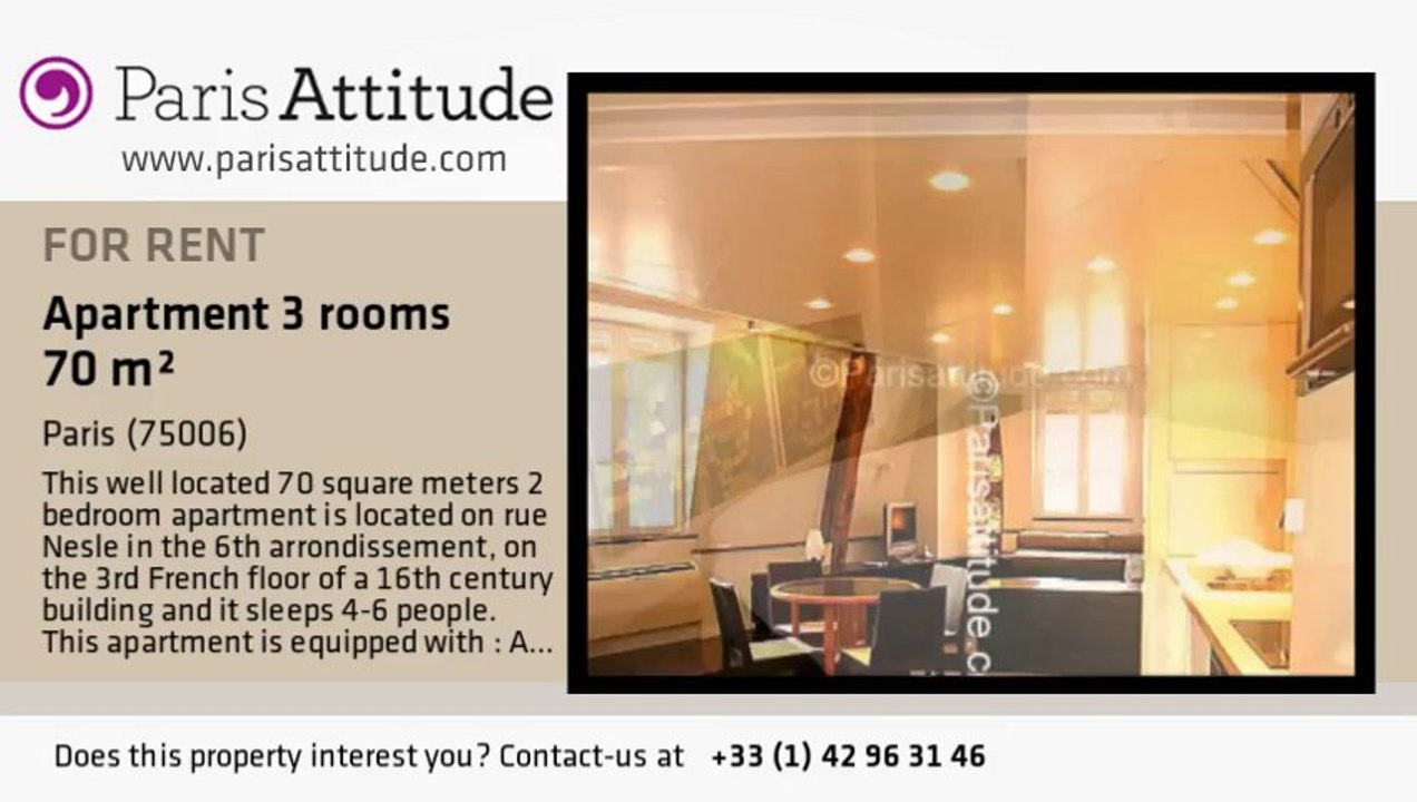 2 Bedroom Duplex for rent - St Germain, Paris - Ref. 1205