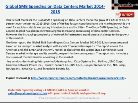 ReportsnReports: Global SMB Spending on Data Centers Market