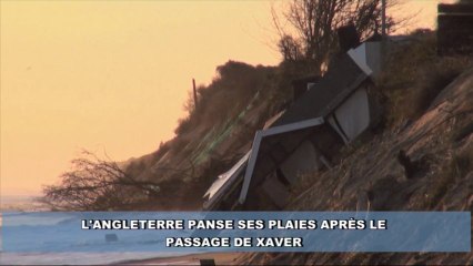 Les incroyables dégâts de la tempête Xaver en Angleterre