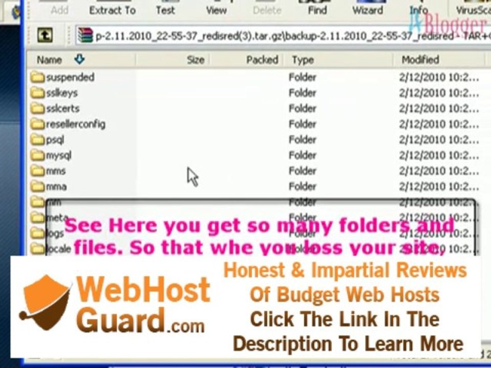 How to take Backup wordpress blog through Hosting Control panel -Method 3