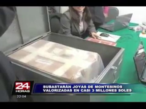 Subastan joyas y relojes de Montesinos valorizados en casi 3 millones de soles