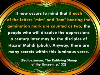 In Speaking of ''a century later,'' Bediuzzaman is referring to a century after 1910, in other words, to 2010