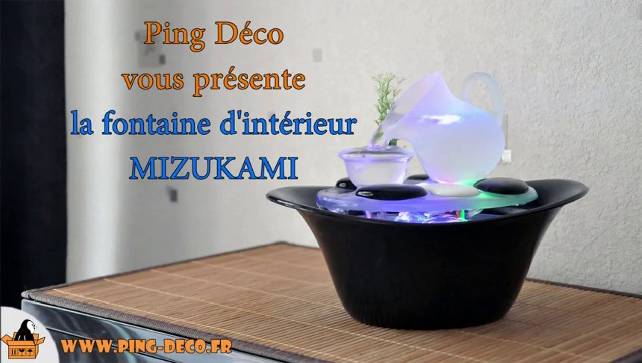 fontaine d'intérieur cascade verre MIZUKAMI (WWW.PING-DECO.FR)
