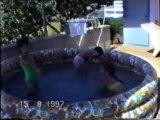 15 AGOSTO 1997 AD ARTENA CON GERMANO E FAMIGLIA IN PISCINA LE BIMBE CON ALESSANDRO