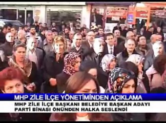 mhp zile ilçe yönetiminden açıklama