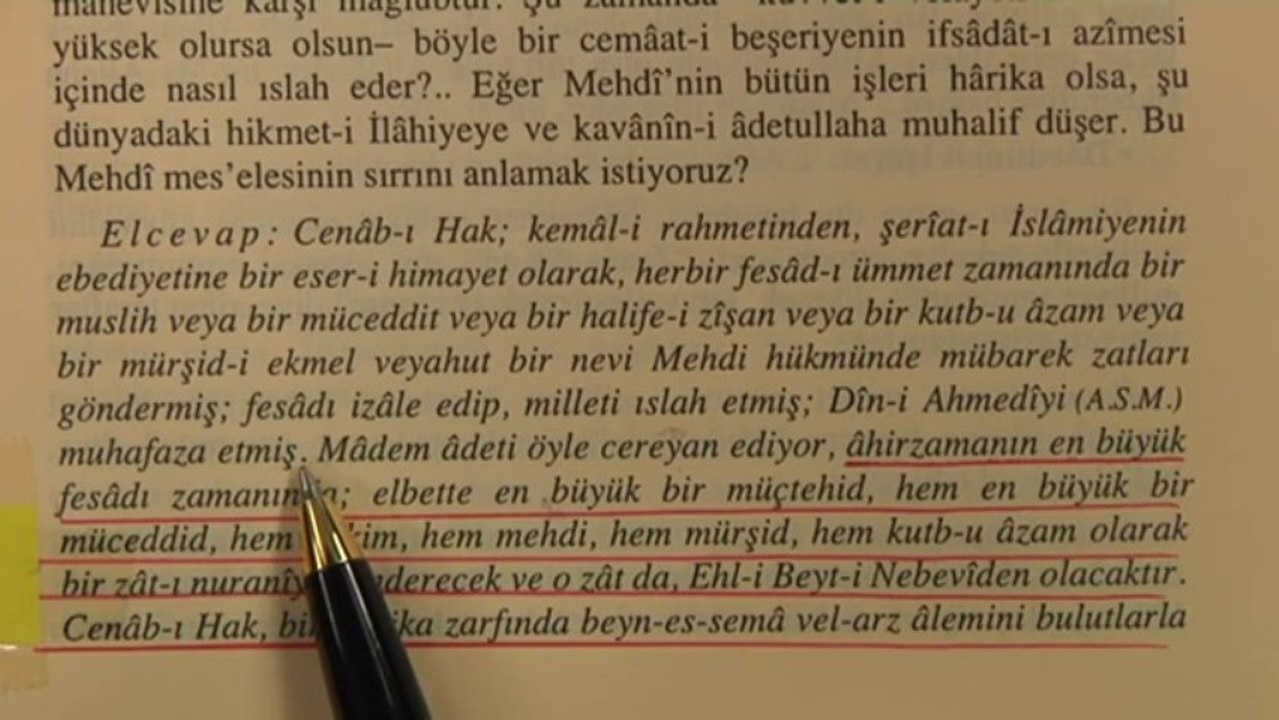 BEDİÜZZAMAN DİYOR Kİ  MEHDİ AHİRZAMANIN EN BÜYÜK FESADI ZAMANINDA GELECEK
