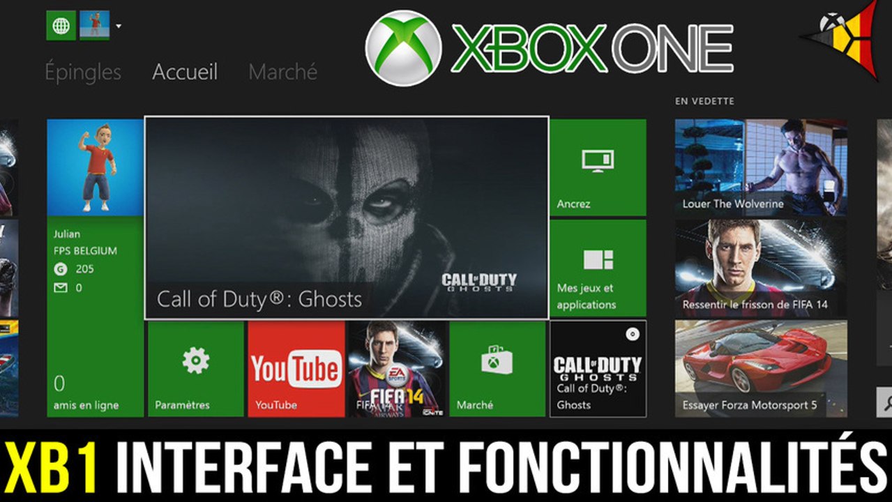 Xbox One // Découverte de l'interface et des fonctionnalités (Contrôle vocal, controle move, paramètres,...) | FPS Belgium