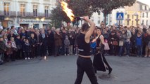 Ils mettent le feu marché de Noël