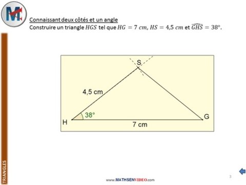 5eme - TRIANGLES - Construction de triangles