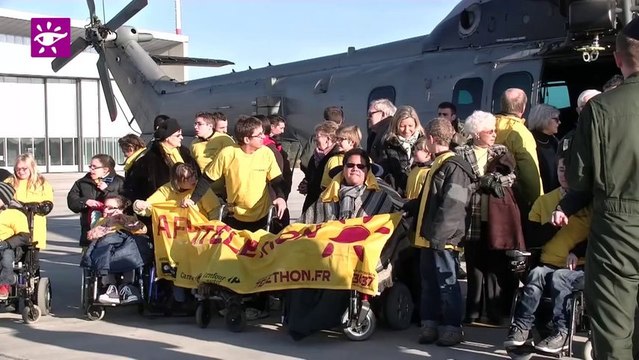 Téléthon 2013 : Vols en hélicoptère à Cazaux (33)