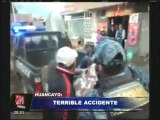 Huancayo: gasfitero sufrió aparatosa caída y se incrustó en una varilla metálica