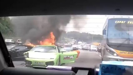 Most Expensive Crash Lamborghini Crash Plus Highway Malaysia