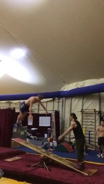 Acrobatie à la planche coréenne à bascule