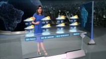 Michelle Loreto estreando a previsão do tempo em HD no JN dia 02 de dezembro