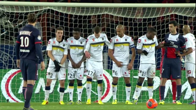 La frappe à 100 km/h de Zlatan IBRAHIMOVIC (86ème) - Paris Saint-Germain - FC Sochaux-Montbéliard - (5-0) - 07/12/13 (PSG - FCSM)