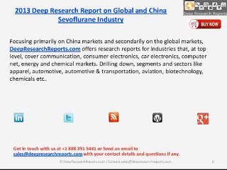 2013 Global and China Sevoflurane Market - Latest Report