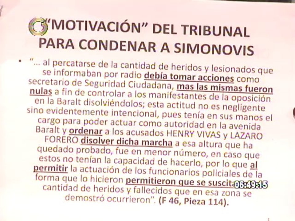 Defensa de Simonovis: Si la juez tiene miedo de decidir que niegue la medida humanitaria