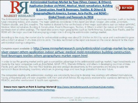 RnRMR Antimicrobial Coatings Market 2018