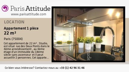 Appartement Studio à louer - Ile St Louis, Paris - Ref. 7888
