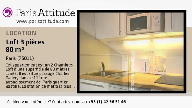 Loft 2 Chambres à louer - Voltaire, Paris - Ref. 4538