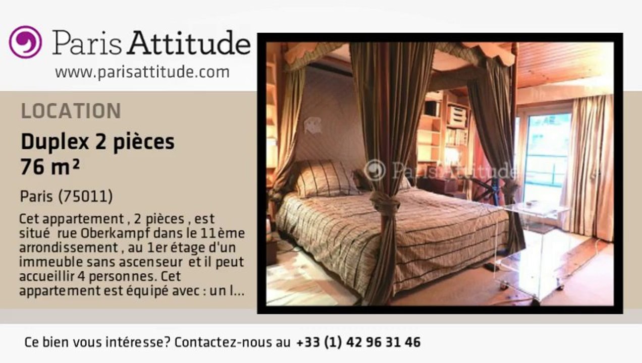 Duplex 1 Chambre à louer - Parmentier, Paris - Ref. 8168