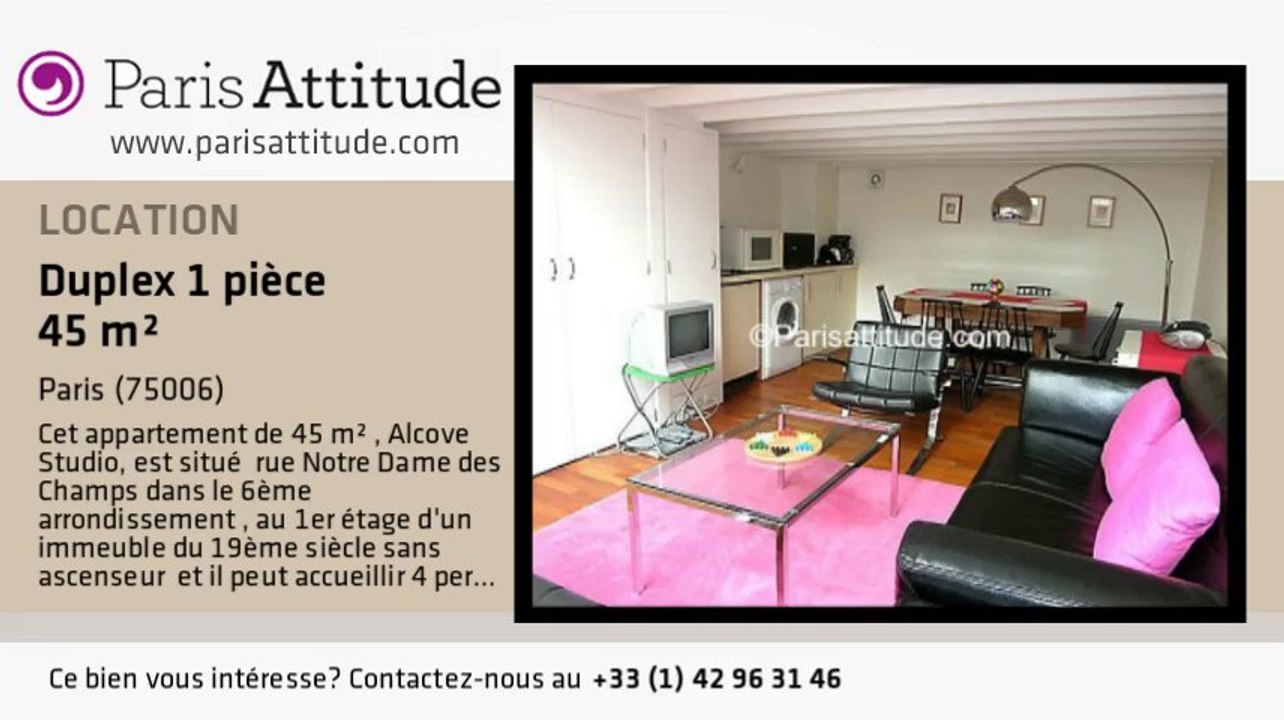 Duplex Alcove Studio à louer - Jardin du Luxembourg, Paris - Ref. 2649