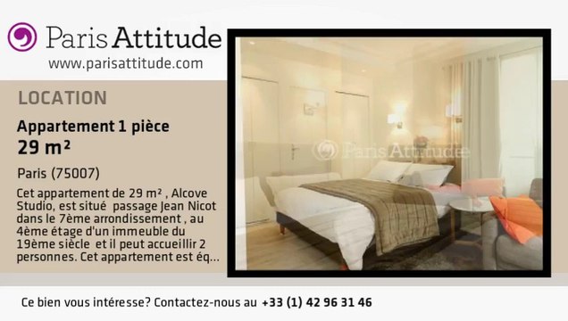 Appartement Alcove Studio à louer - Tour Eiffel, Paris - Ref. 8448