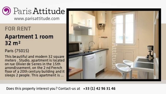 Studio Apartment for rent - Porte de Versailles, Paris - Ref. 8391