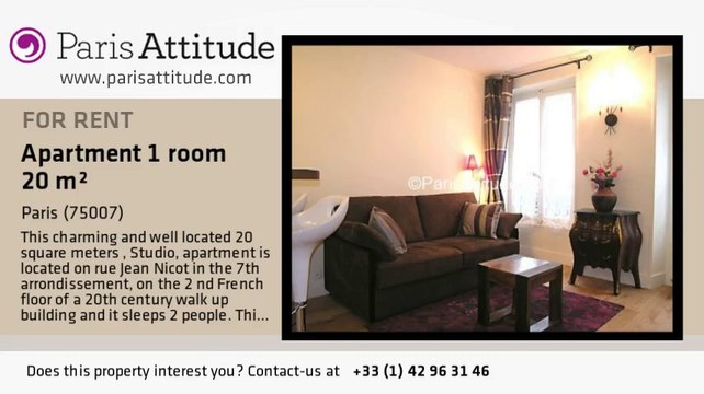 Studio Apartment for rent - Tour Eiffel, Paris - Ref. 6277