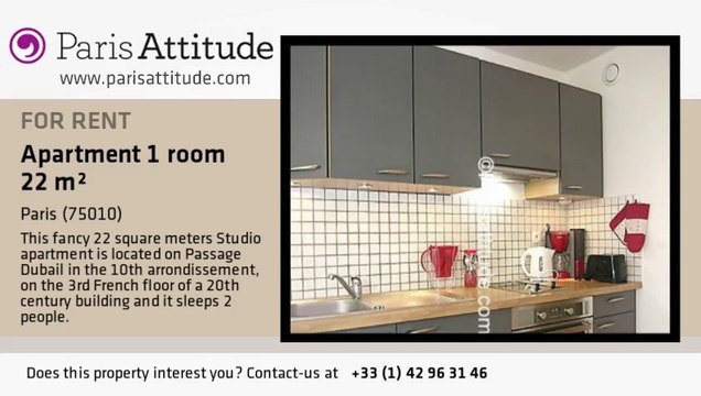 Studio Apartment for rent - Faubourg St Martin, Paris - Ref. 4797