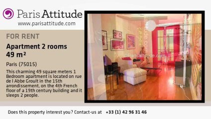 1 Bedroom Apartment for rent - Convention, Paris - Ref. 3371