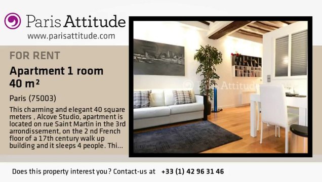 Alcove Studio Apartment for rent - Arts et Métier, Paris - Ref. 7981