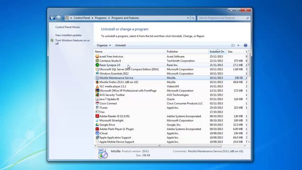 How To Uninstall a Program on Windows 7